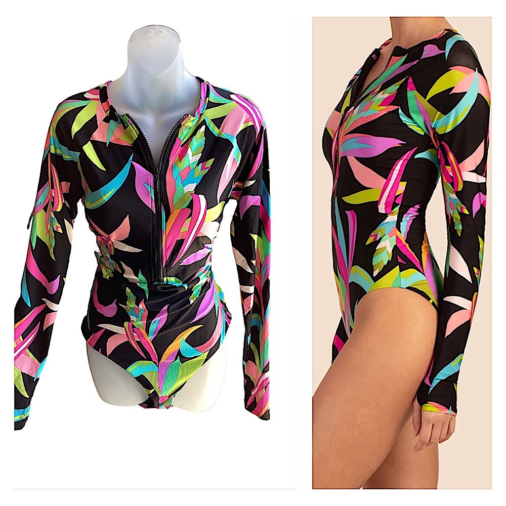 Trina Turk Bird of Paradise Paddle Suit. S3